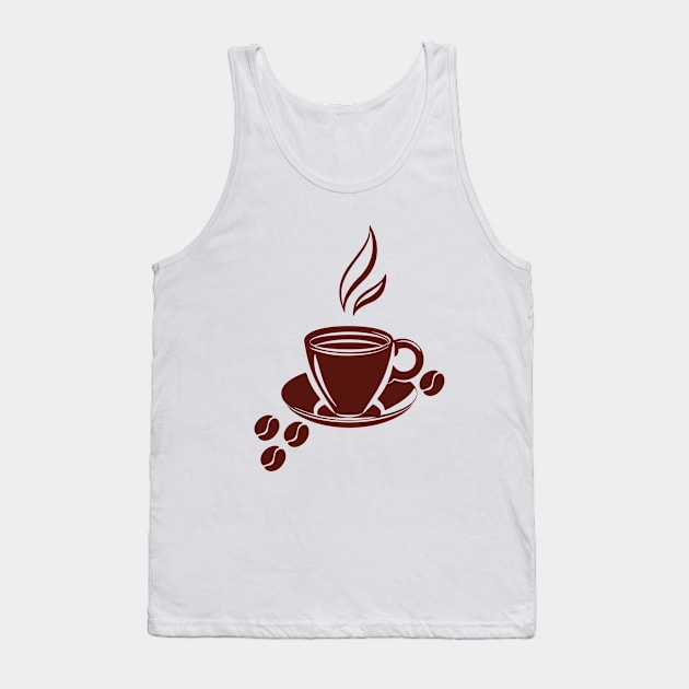 brown coffe Tank Top by rifmis22